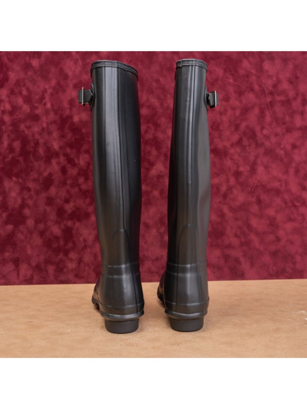 Hunter Wmn Original Tall Black Festival Wellies Rubber Rain Boots 8US EUR39 - Picture 4 of 9